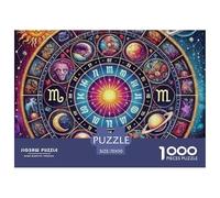 Constellation Puzzles pour Adultes Les Douze Signes du Zodiaque 1000 pièces Puzzles pour Adultes Puzzles Défi Jeu Puzzles Belle décoration Puzzle 70x50cm/1000pcs