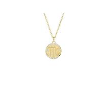 Constellation Sign Collier, Luxury Gold Round Coin Clavicule Chain, Femmes/Hommes Horoscope Astrologie CÉLESTIAL Set des Dames Bijoux d'anniversaire Gift UI