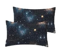 Constellation Star Cluster Galaxies Printing Pillowcase Set of 2 Breathable Throw Pillow Covers Comfortable Pillows Protectors for Office Summer Decor 40X60Cm