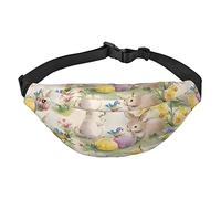 Constellation Star Clusters Galaxies Convient pour le sport, la course à pied, les voyages, plein air, sac banane unisexe pour homme et femme, Vintage Fleur Lapin Lapin Pâques, Taille unique, Sac à