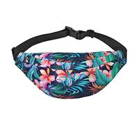 Constellation Star Clusters Galaxies Convient pour le sport, la course à pied, les voyages, plein air, sac banane unisexe pour homme et femme, Fleurs tropicales., Taille unique, Sac à dos de