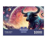 Constellation Unique 1000 pièces Puzzle Les Douze Signes du Zodiaque Coloré Résolution d'énigmes défiant et Stimulant pour l'esprit Puzzles pour Adultes Puzzles - 100% Carton recyclé 70x50cm/1000p