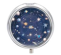 Constellations Cosmic Galaxies Petite boîte à pilules de voyage à 3 compartiments avec design anti-mélange facile à récupérer pour médicaments, vitamines et compléments