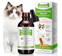 Constipation Reltf pour chats, laxatif doux naturel - Favorise l'activité intestinale régulière et la santé intestinale, antibiotiques chat cystite, 6 probiotiques chat pour une digestion saine 60 ml