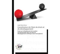 Constitution de l'état de droit et de développement - MISONA-J - P.academiques Francophones - broché - Essai