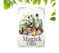 Constprog Livre de référence rapide Magick Oils | 54 attributs, relations et utilisations | Sorts de sorcière de cuisine et guide de magie des herbes | Sorcières débutants et recettes à base de