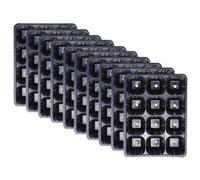 Constprog Lot de 10 plateaux de semis pour semis, plateaux de démarrage noirs à 120 cellules, propagateurs pour plantes, pots de semis en plastique et plateau, plateau de semis pour la culture de