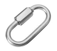 Constrabo | 1x Maillon Rapide en acier inoxydable AISI 316 (V4A) 10 mm Ø | D Forme Mousqueton avec une capacité de charge de 1600kg | Quick Link, Maillons de Chaîne, Connecteur Rapide, Keychain Buckle