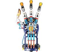 CONSTRUCT & CREATE Main Cyborg Hydraulique à Construire (203 pièces) - Kit STEM éducatif sans Pile, ambidextre, 40×20×15 cm avec Mouvement articulé et système de Pistons à Eau