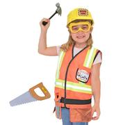 Constructeur - costume tout-petit, tenue de jeu de rôle , ensemble d'uniforme de sécurité créatif | Déguisement fantaisie pour , faire semblant de construire une carrière, apprendre