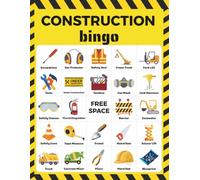 Construction Bingo: 32-Player Big Trucks and Machinery Themed Party Games for Kids Birthdays, Preschool STEM Classrooms, Construction Birthday Party Game
