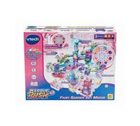 VTech - Jeu circuit à billes Marble Rush Fairy Garden M500E - 90 pièces, 6 billes pailletées