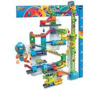 VTech - Marble Rush Ultimate Vertical Run V100E - Circuit à Billes Électronique à la Verticale, 93 Pièces et 10 Billes - Jeu de Construction à Fixer - Cadeau Enfant Dès 6 Ans - Contenu en Français