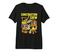 Construction Crew Dinosaure Rainbow Lollipop Kids Boy Fun T-Shirt Haut de Gamme