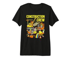 Construction Crew Dinosaure Rainbow Lollipop Kids Boy Fun T-Shirt Haut de Gamme