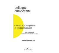 Construction europénne et politiques sociales Tome 2 - Patrick Hassenteufel - L'harmattan - broché - Etude