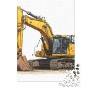 Construction Excavator Heavy Duty Puzzle 1000 Pièces Educa Jouet en Bois Cadeau Unique Décoration Intérieure Jeu Éducatif Challenge Toy Adultes Et Enfants À Partir De 14 Ans 70x50cm/1000pcs