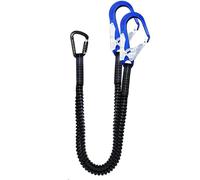 Construction Harness | Shock Absorbing Ropes Lanyards with Hook | Double Leg Internal Shock Absorbing Safety Lanyard | for Dogs Kids Construction Car Climbing Roofing Travel Airplane