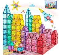 Construction Magnetique 42 Pièces,Jeux Magnetique Jeux De Construction,Magnetic Tiles Jeux Jouet Enfant 3 4 5 6 7 8 Ans,Cadeau Enfant Garcon Fille 3 4 5 Ans