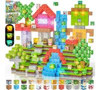 Construction Magnetique Enfant 100 pièces 2CM Magnetic Blocks 3+ Jeux Aimants, Bloc de Cube Magnétique de pour Garçon et Fille, Jouet Créatif Montessori pour Enfants 3 4 5 6 7 8 9 10 11 12 Ans Jeu