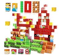 Construction Magnetique Enfant 108 Pièces, Cubes de Jeu Magnétiques pour Enfants, Blocs de Constructions Aimantés, Cadeau pour Garçon et Fille, jeu de Construction pour Enfants 3 4 5 6 7 8 9 10 Ans
