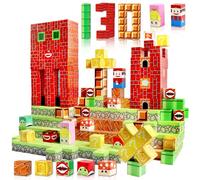 Construction Magnetique Enfant 130 Pièces, Cubes de Jeu Magnétiques pour Enfants, Blocs de Constructions Aimantés, Cadeau pour Garçon et Fille, jeu de Construction pour Enfants 3 4 5 6 7 8 9 10 Ans