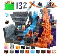 Construction Magnetique Enfant 132 Pièces, Cubes de Jeu Magnétiques pour Enfants, Blocs de Constructions Aimantés, Cadeau pour Garçon et Fille, jeu de Construction pour Enfants 3 4 5 6 7 8 9 10 Ans