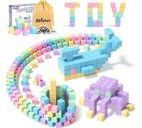 Construction Magnetique Enfant, Cube Magnétique, Magnetic Blocks, Montessori Jeux Educatif Exterieur Enfant 3+ Ans, Magnetic Tiles, Aimant Jouet Cadeau Enfants 3 4 5 6 7 8 Ans Garcon Fille