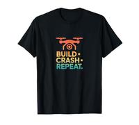 Construction rétro Crash Repeat Drone Life T-Shirt