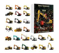 Construction Vehicle Christmas Ádvent calendar - 24-Day Toy Set | 24-day acrylic construction vehicle Ádvent calendar features collectible toy ornaments to celebrate the holiday season indoor