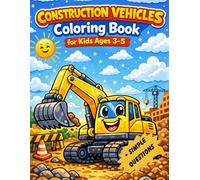 Construction Vehicles coloring Book for Kids Ages 3-5