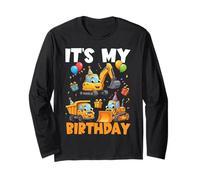 Construction Vehicles Kids Trucks and Diggers Birthday Manche Longue