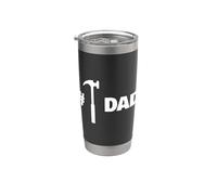 Construction Worker Dad #1 Hammer Graphic Tools Fathers Day Gobelet isotherme en acier inoxydable double paroi