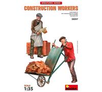 Construction Workers With Accessoires Figurine 1:3 5 Plastic Model Kit Miniart