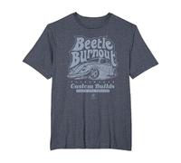 Constructions personnalisées pour Volkswagen Beetle Burnout T-Shirt, Homme Grandes Tailles, Bleu Chiné, 3X Tall