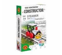 Constructor Steamer - Jeu de Construction Métallique 74 Pièces - Véhicule à Monter pour Enfants dès 8 Ans