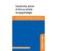 Construire, écrire et lire un article en psychologie