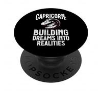 Construire Les rêves en réalités Capricorne PopSockets PopGrip Adhésif