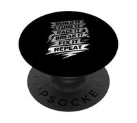 Construis-Le, Tune It Race It Break It Fix It Repeat Car Guy PopSockets PopGrip Adhésif