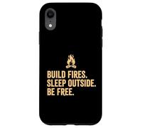 Construisez des Feux dormez Dehors Soyez Libre en Plein air Randonnée Camping Coque pour iPhone XR