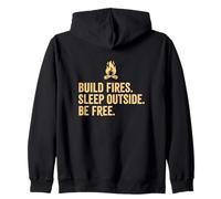 Construisez des Feux dormez Dehors Soyez Libre en Plein air Randonnée Camping Sweat à Capuche