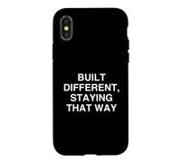 Construit différemment, Rester Ainsi l'esprit motivationnel Coque pour iPhone X/XS