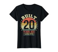 Construit il y a 20 Ans, Toutes Les pièces d'origine drôle 20ème Anniversaire T-Shirt Graphique avec Valeur, Femme, Noir, S