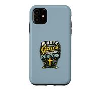 Construit par Grace Guided by Purpose Christian Faith Design Coque pour iPhone 11