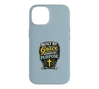 Construit par Grace Guided by Purpose Christian Faith Design Coque pour iPhone 14