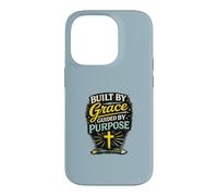 Construit par Grace Guided by Purpose Christian Faith Design Coque pour iPhone 14 Pro