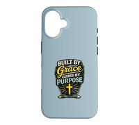 Construit par Grace Guided by Purpose Christian Faith Design Coque pour iPhone 16