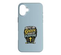 Construit par Grace Guided by Purpose Christian Faith Design Coque pour iPhone 16 Plus