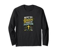 Construit par Grace Guided by Purpose Christian Faith Design Manche Longue