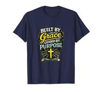 Construit par Grace Guided by Purpose Christian Faith Design T-Shirt
